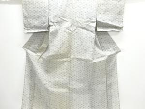 アンティーク　本場小千谷ちぢみ花七宝模様織出し着物